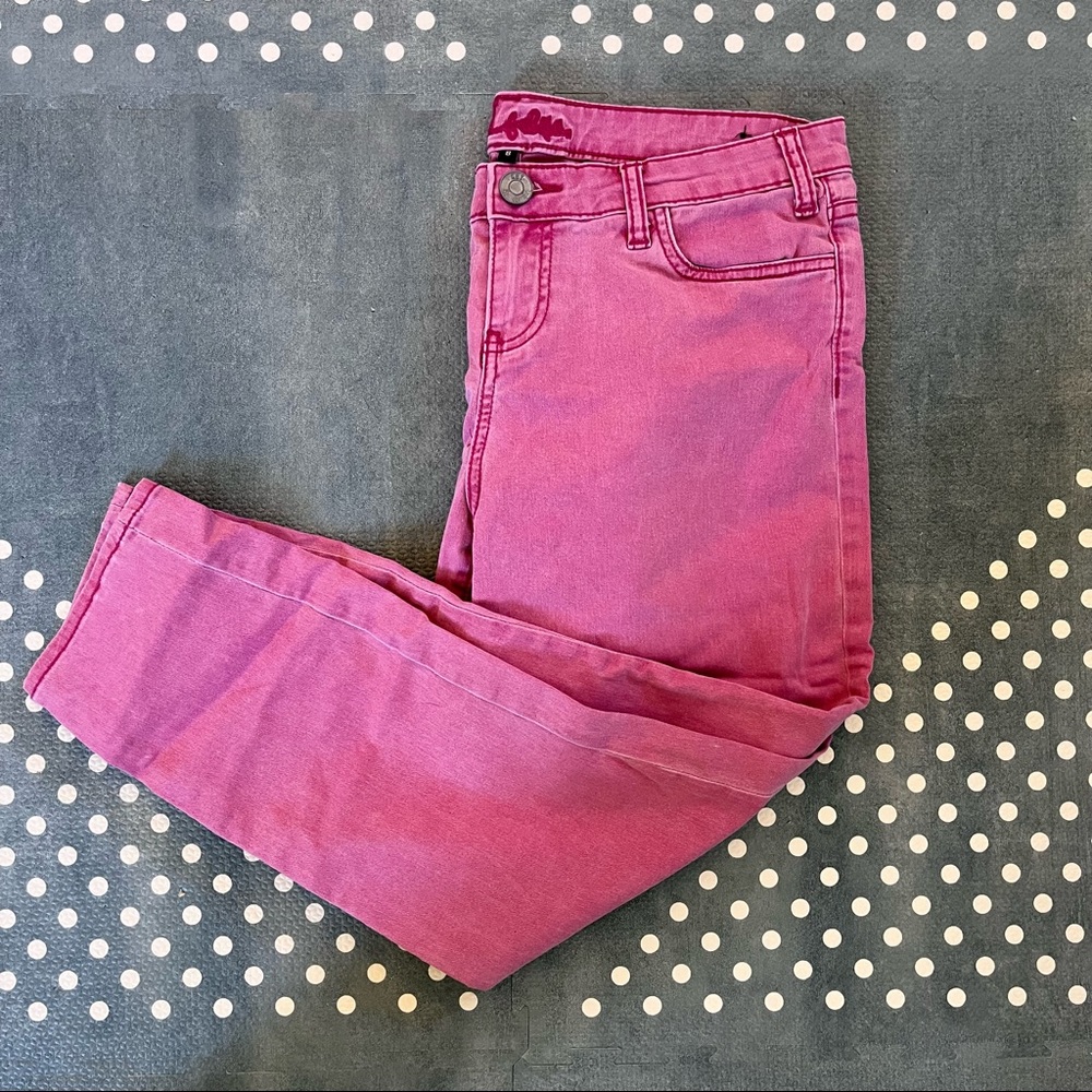 Kut from the Kloth Brigitte Ankle Skinny Pink Pant Size 8